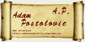 Adam Postolović vizit kartica